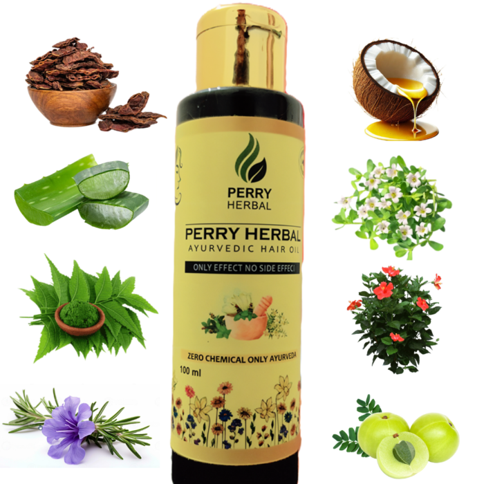 Perry Herbal Ayurvedic Hair Oil - Nourish Your Hair Naturally For Women